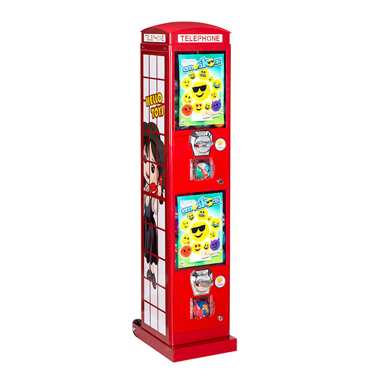 Candy Vending Machine - *Red Phone Booth Design Metal Acrylic