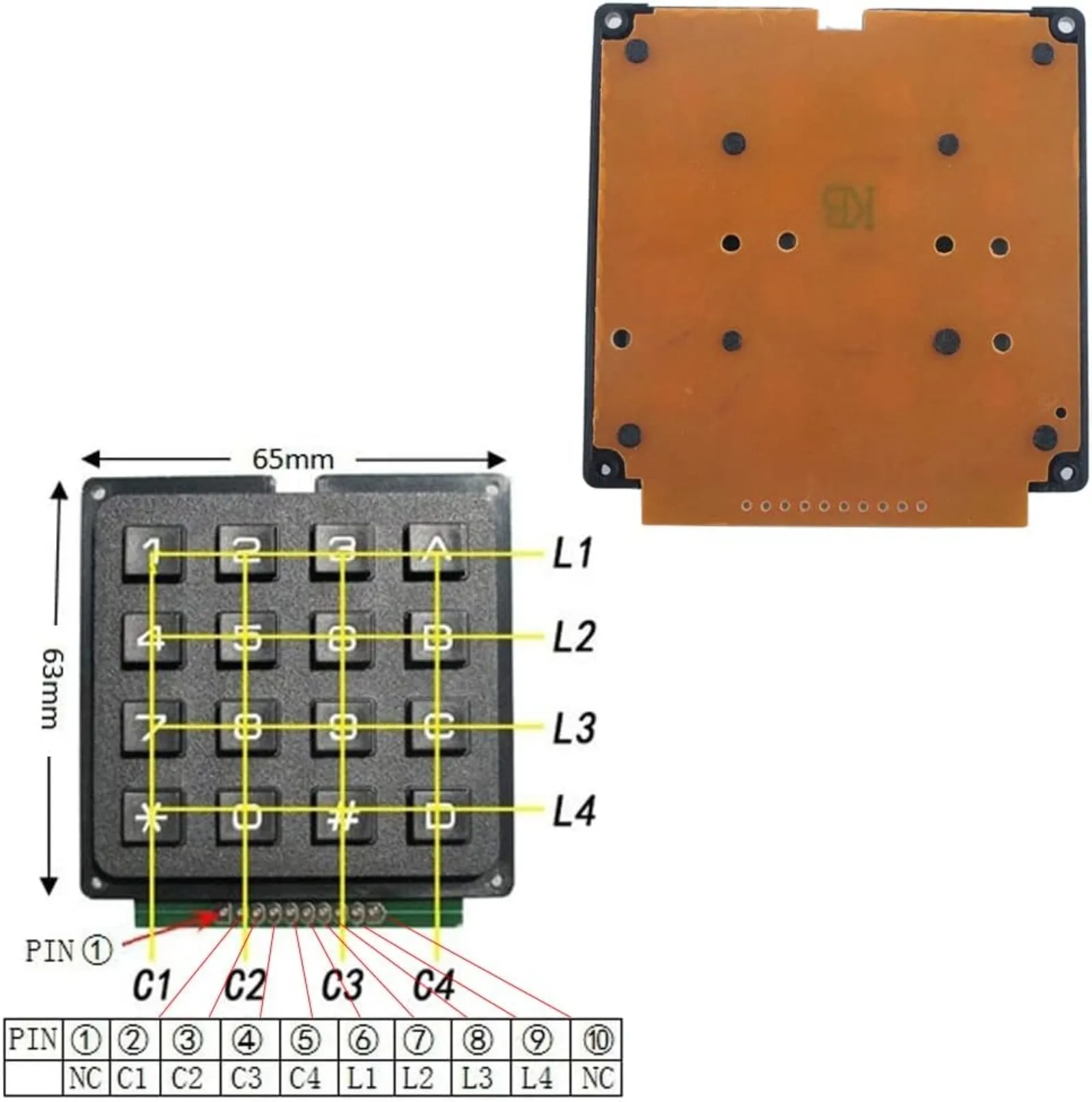 4x4 Matrix Membrane Keypad 16  - Arduino Vending Machine Project recension och pris