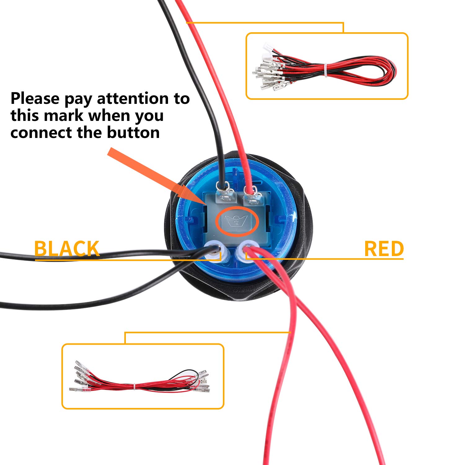 1 Bag/50 Pcs Arcade LED Button - Arcade Wangan Midnight recension och pris