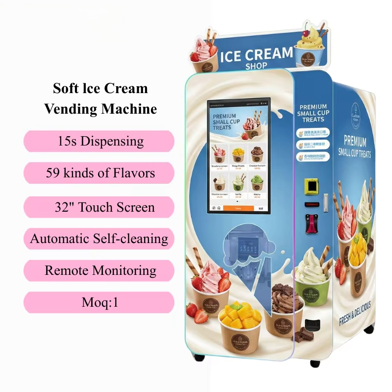 Customized Soft Ice Cream Vend - Popcorn Vending Machine recension och pris