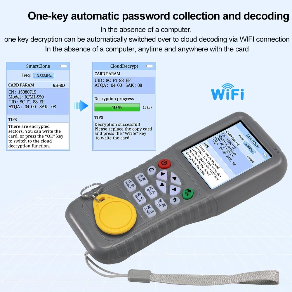 WiFi RFID Copier Duplicator NF - Nfc Card Reader Vending recension och pris